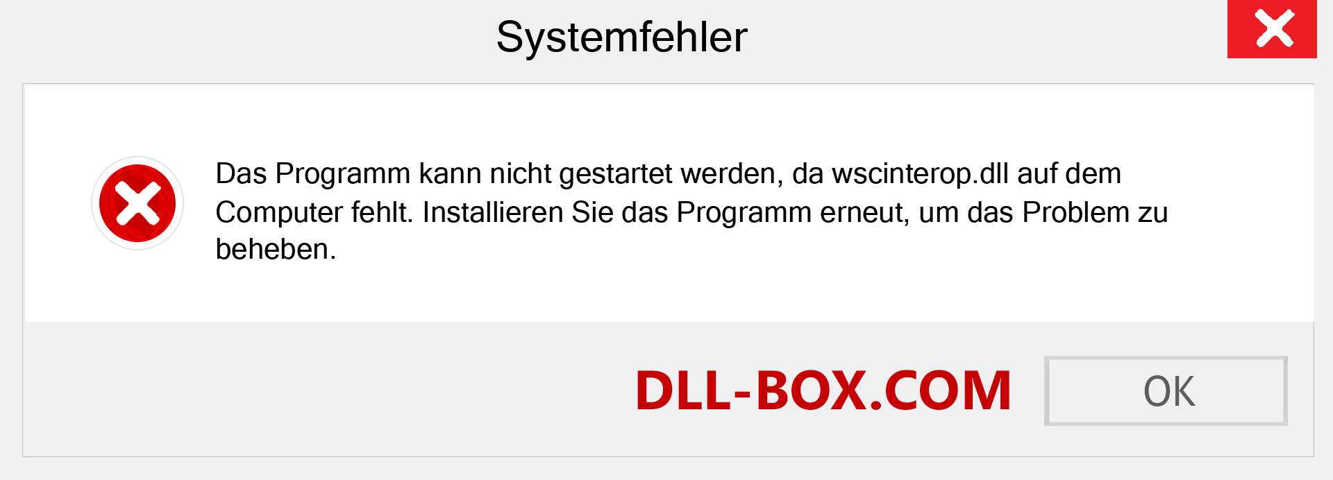 wscinterop.dll-Datei fehlt?. Download für Windows 7, 8, 10 - Fix wscinterop dll Missing Error unter Windows, Fotos, Bildern