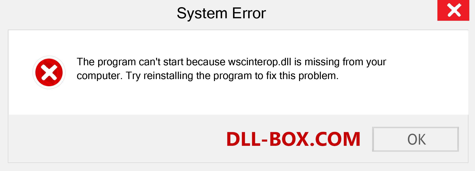  wscinterop.dll file is missing?. Download for Windows 7, 8, 10 - Fix  wscinterop dll Missing Error on Windows, photos, images