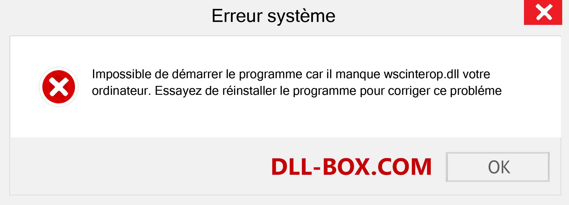 Le fichier wscinterop.dll est manquant ?. Télécharger pour Windows 7, 8, 10 - Correction de l'erreur manquante wscinterop dll sur Windows, photos, images